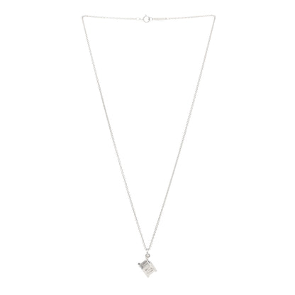 Tiffany Sterling Silver Atlas Cube Pendant Necklace 3 of 4
