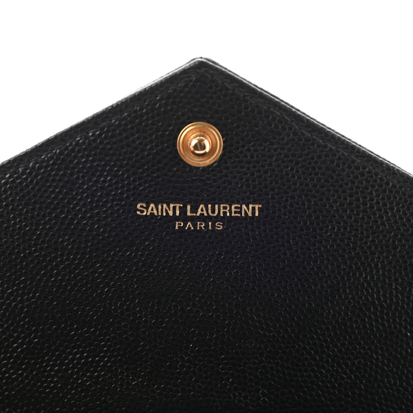 Grain De Poudre Matelasse Chevron Monogram Flap Wallet Black