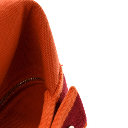 Hermes Canvas Small Bride-A-Brac Pouch Orange Burgundy 9 of 9