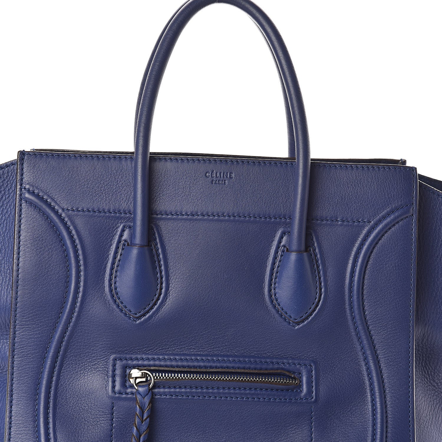 Celine Supple Calfskin Medium Phantom Luggage Indigo 7 of 9