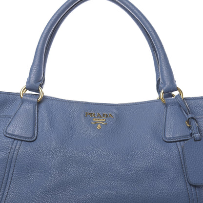 Prada Vitello Daino Side Pocket Tote Cobalto 11 of 15