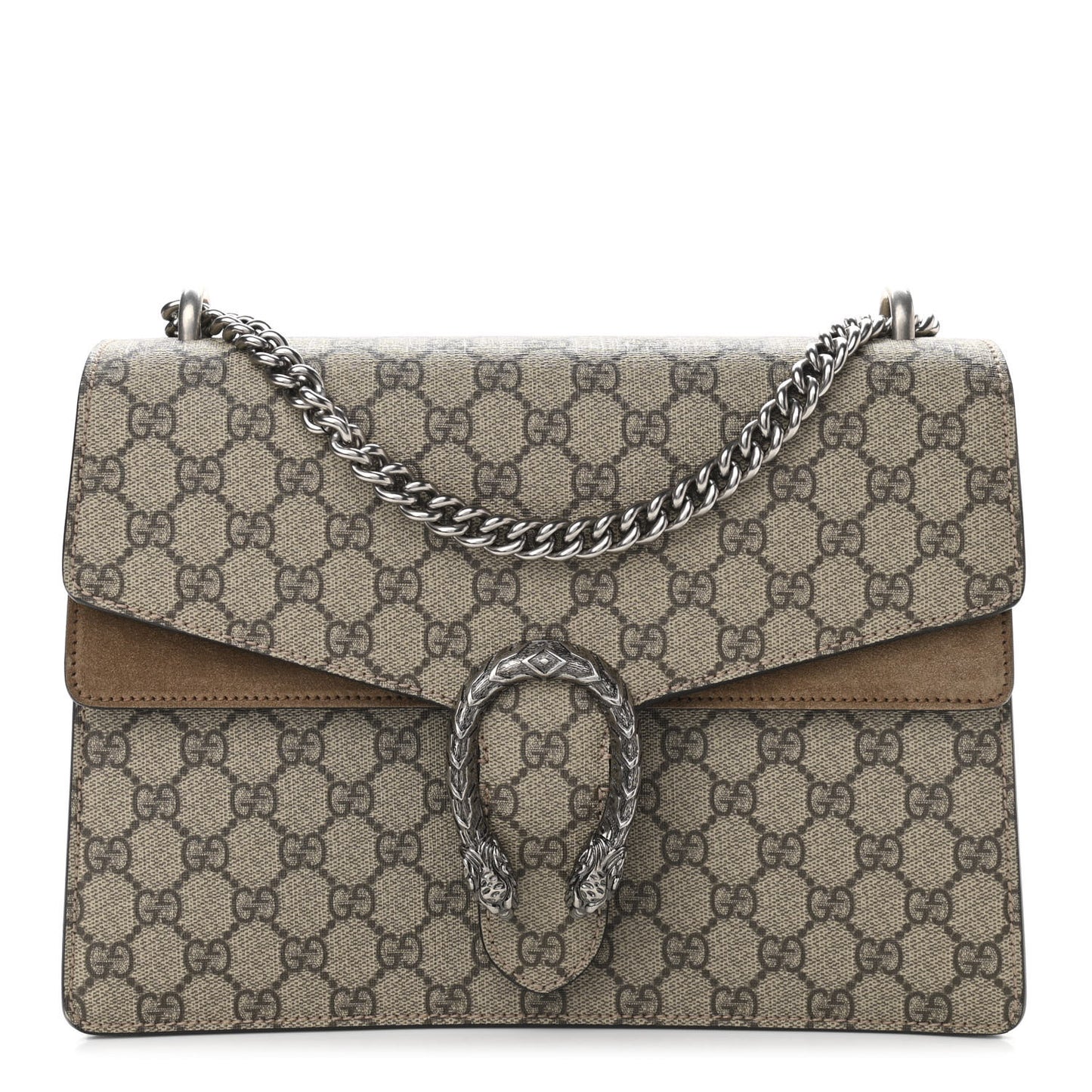 GG Supreme Monogram Medium Dionysus Shoulder Bag Taupe