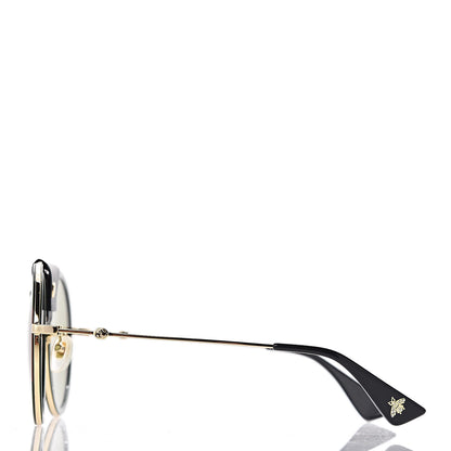 Gucci Round Frame Sunglasses GG0061S Gold Green 3 of 8
