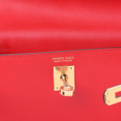 Hermes Evercolor Kelly Danse II Belt Bag Rouge De Coeur 6 of 11