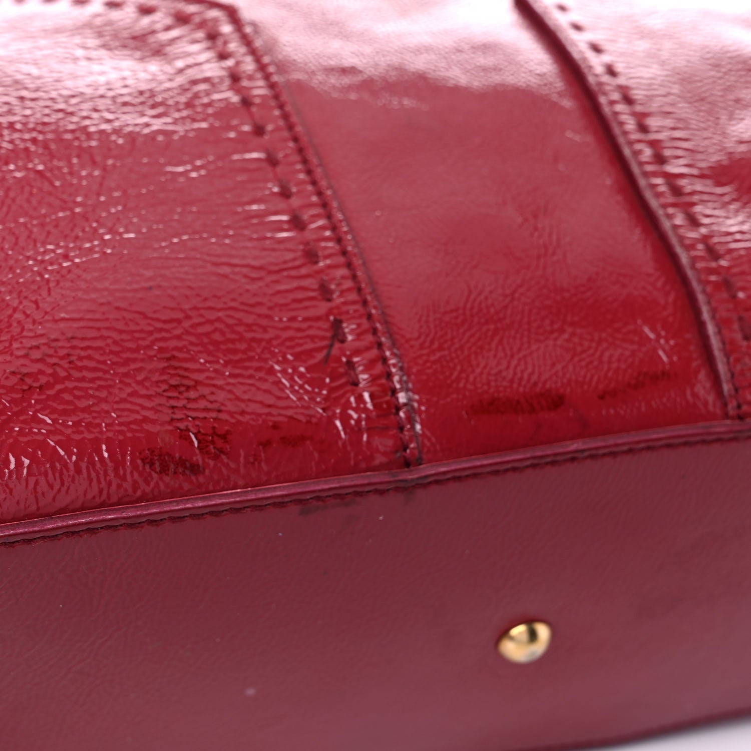 Saint Laurent Patent Calfskin Medium Muse Red 21 of 32