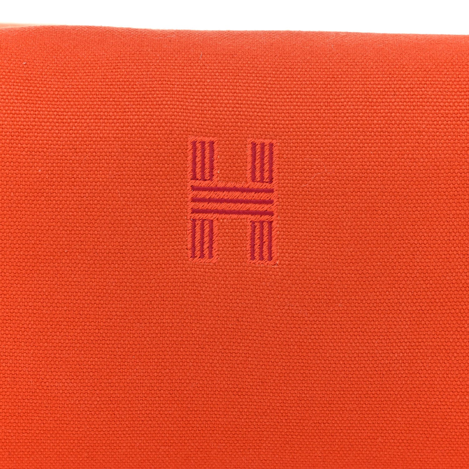 Hermes Canvas Small Bride-A-Brac Pouch Orange Burgundy 7 of 9
