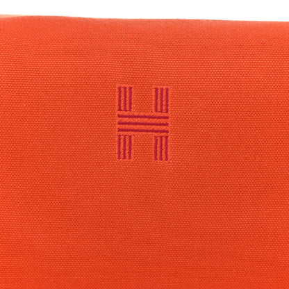Hermes Canvas Small Bride-A-Brac Pouch Orange Burgundy 7 of 9