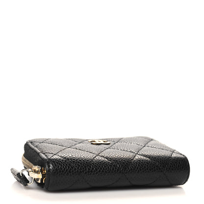 Chanel Caviar Quilted Zip Coin Purse Black 4 of 8