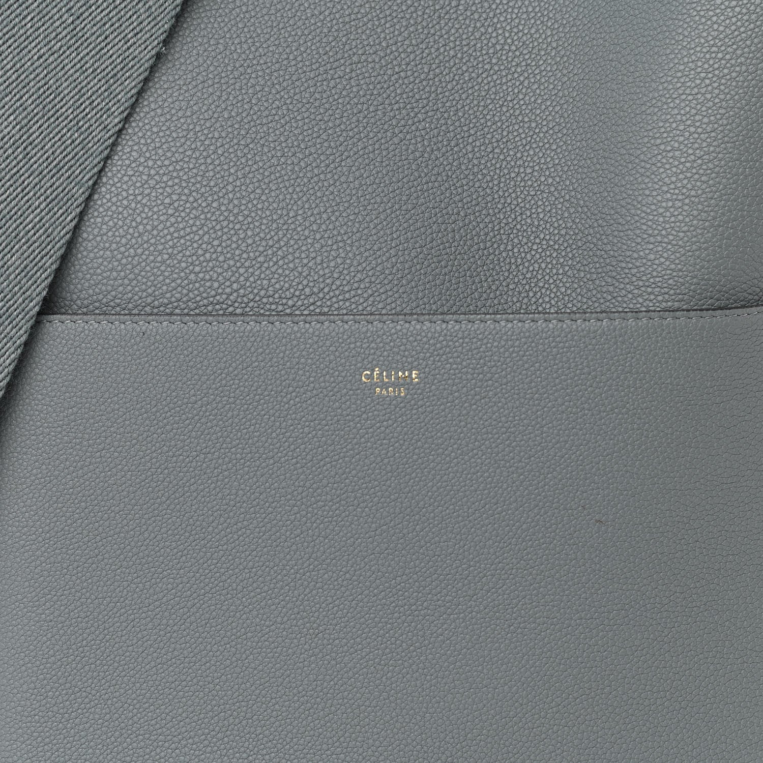 Celine Soft Grained Calfskin Sangle Bucket Bag Storm 7 of 14