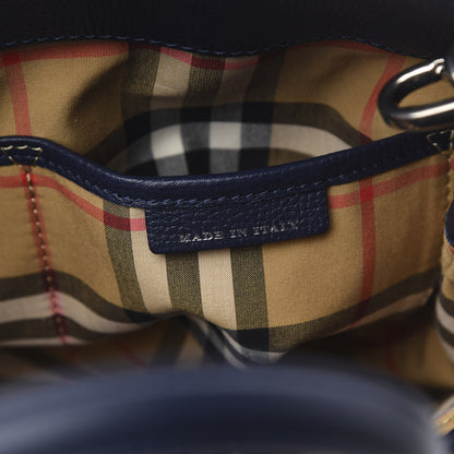 Burberry Grainy Calfskin House Check Small Banner Tote Regency Blue 7 of 10