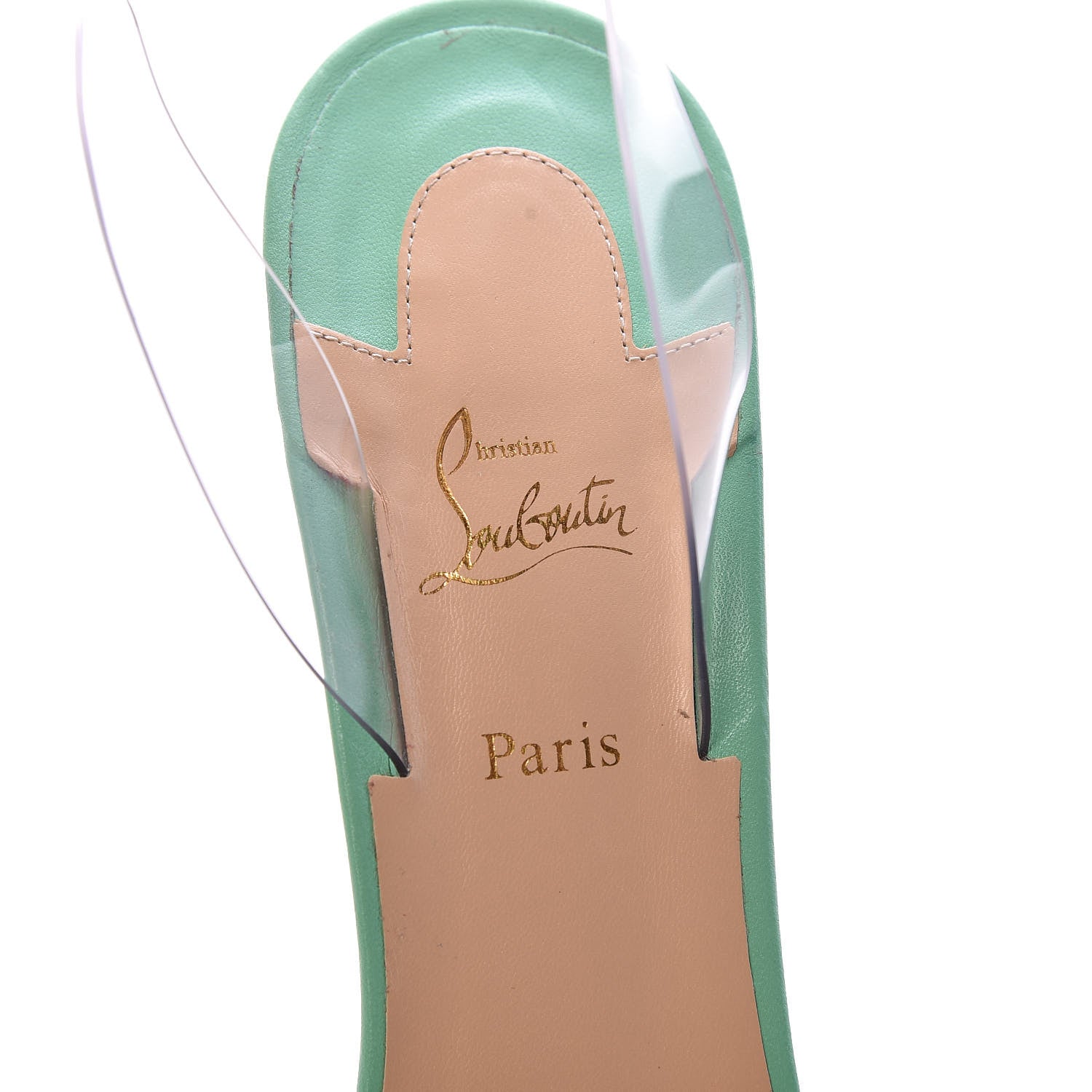 Christian Louboutin Shiny Nappa PVC Jonatina 100 Sandals 39.5 Opal 5 of 9