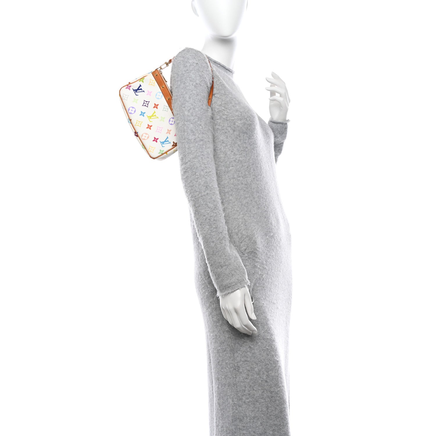 Louis Vuitton LOUIS VUITTON Monogram Multicolor Pochette Accessories White 2 of 10