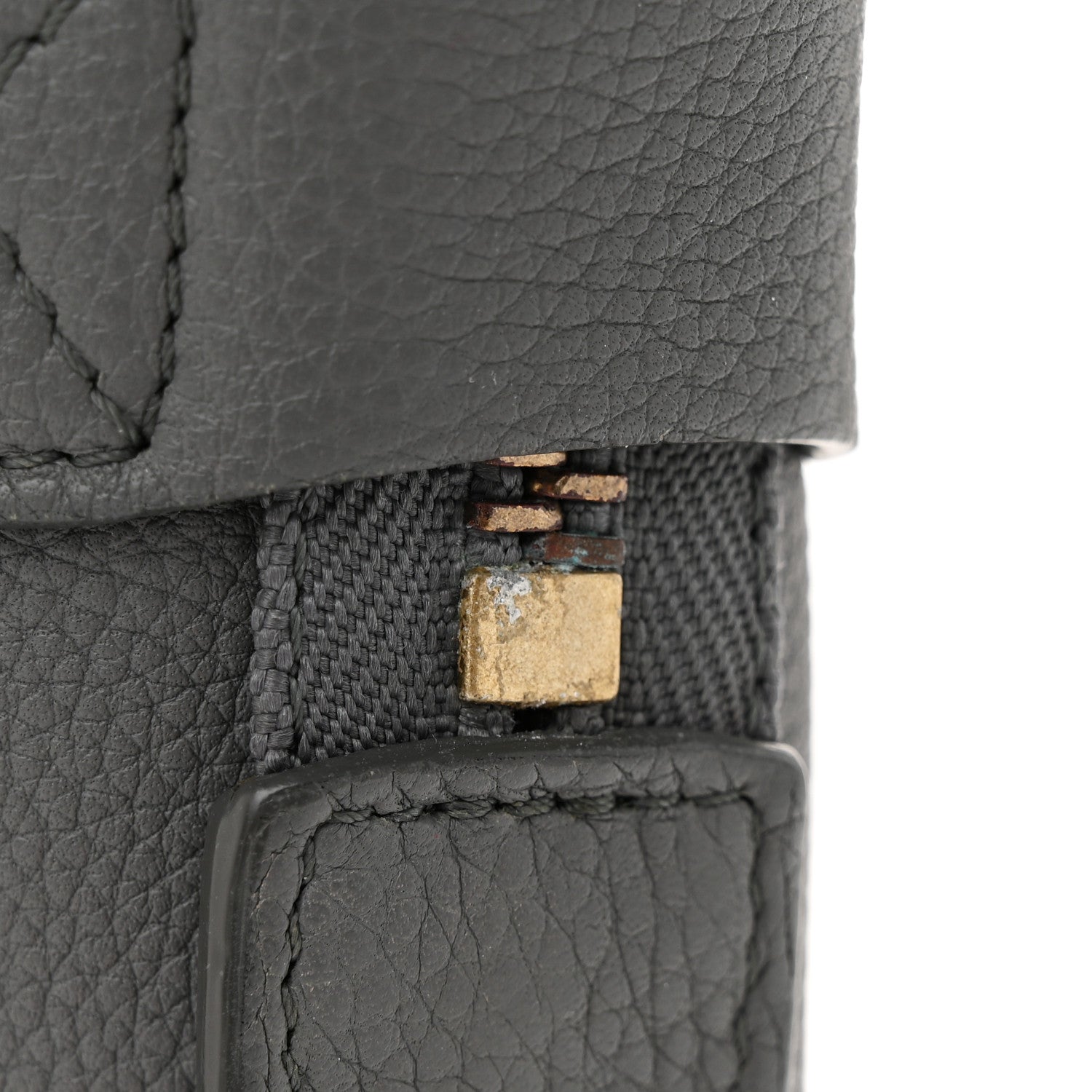 Celine Baby Drummed Calfskin Micro Luggage Kohl 12 of 18