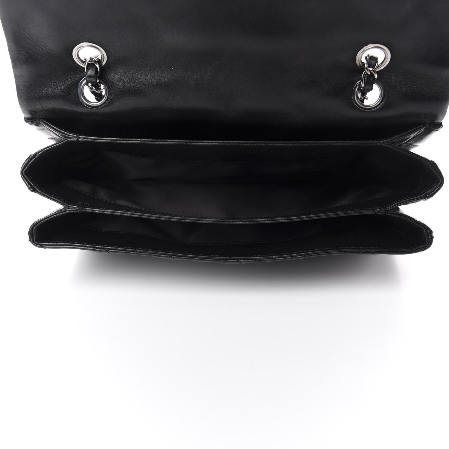 Chanel Lambskin Quilted Jumbo 3 Flap Black 5 of 14