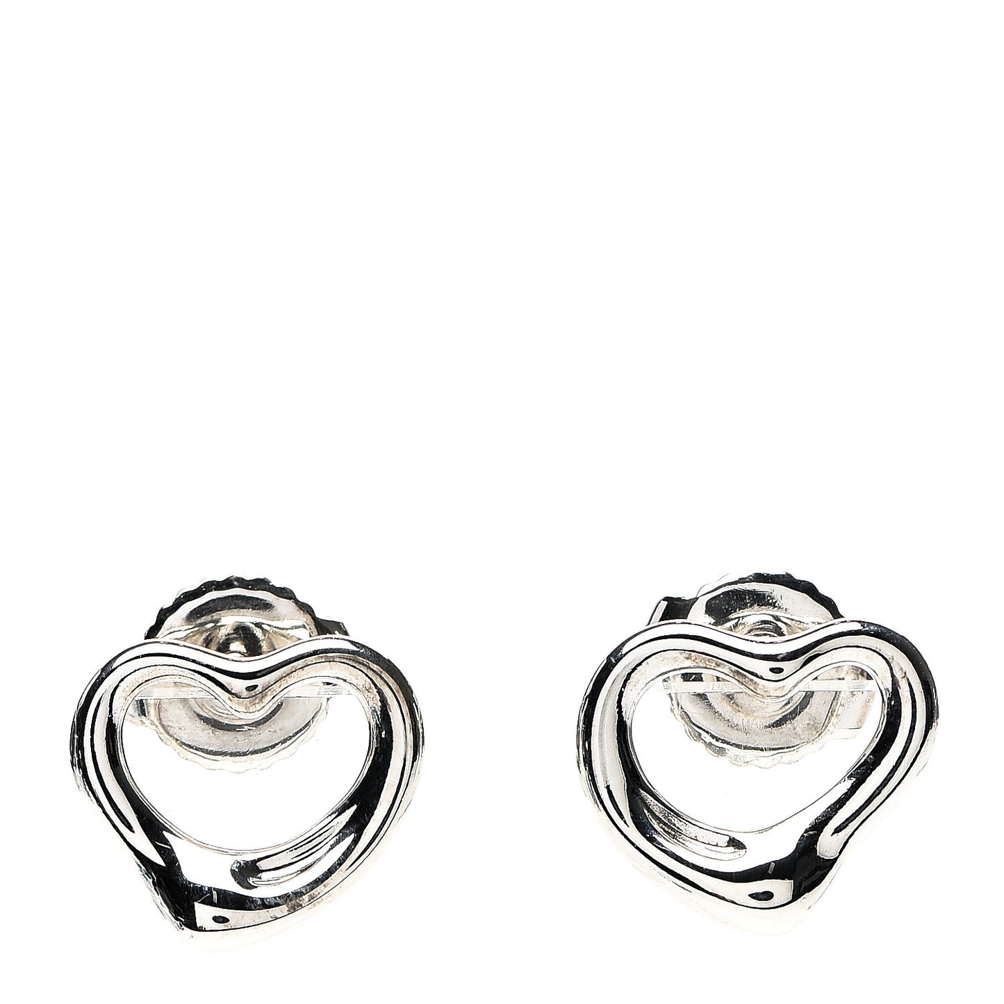 Sterling Silver 11mm Elsa Peretti Open Heart Earrings