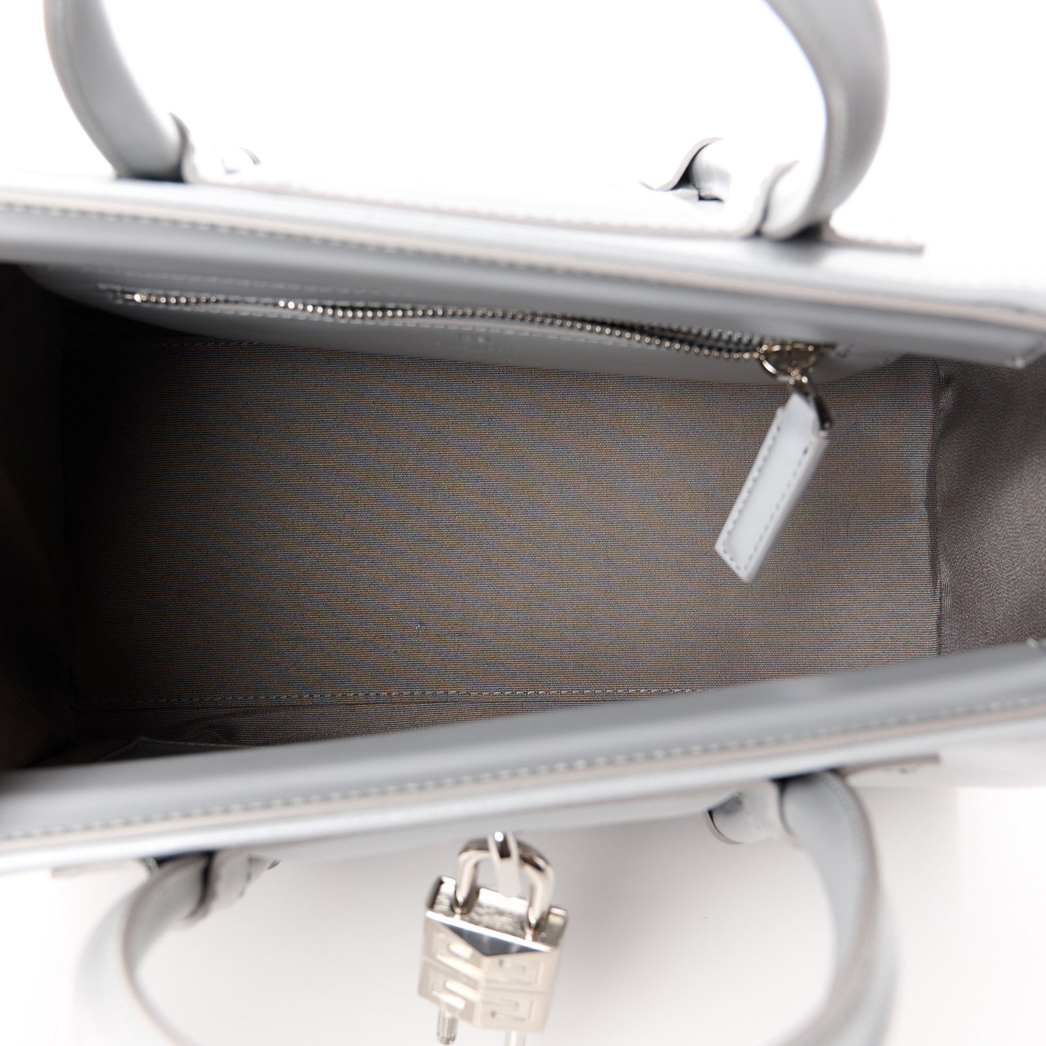 Givenchy Box Calfskin Small Lock Antigona Shoulder Bag Light Grey 5 of 10