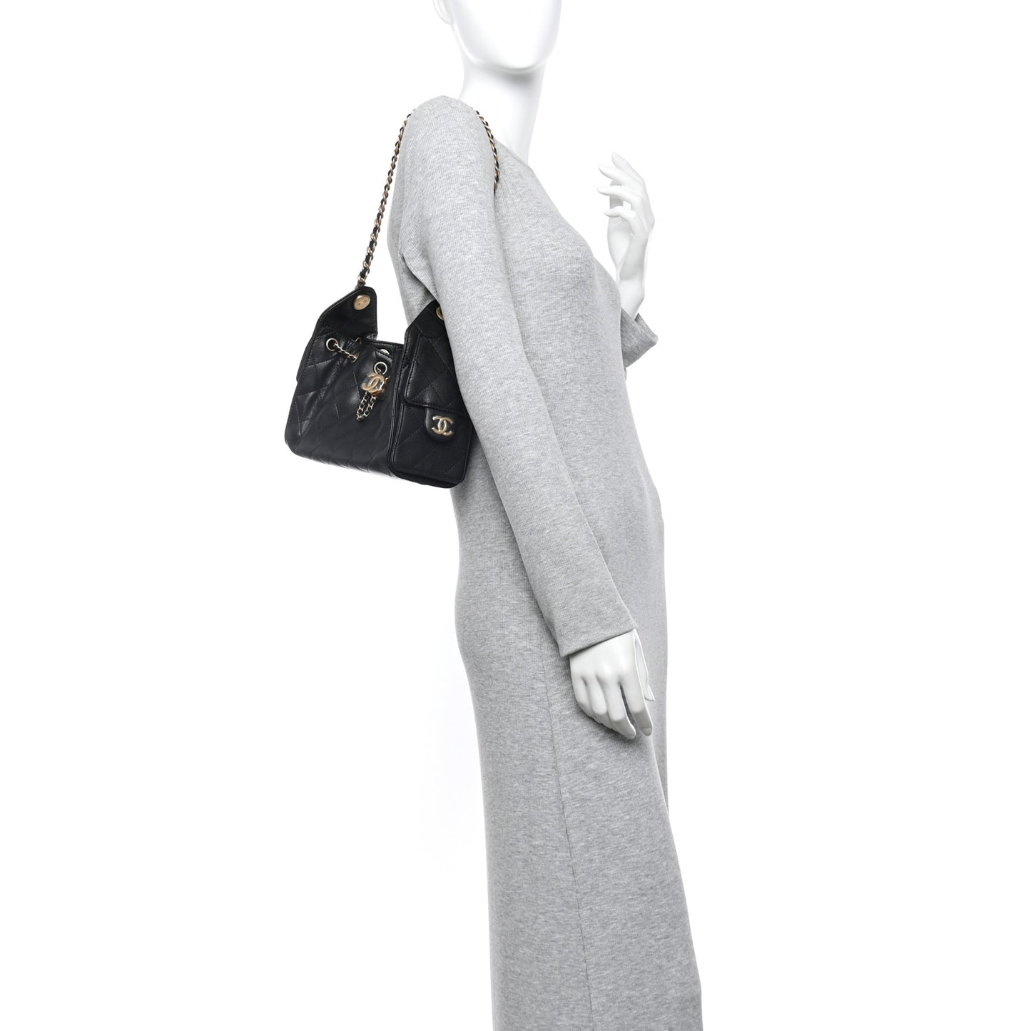 Caviar Quilted Mini Chanel 25 Handbag Black