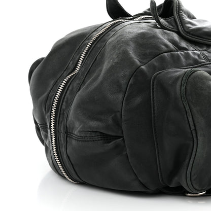 Alexander Wang Lambskin Marti Backpack Bag Washed Black Rhodium Hardware 9 of 17