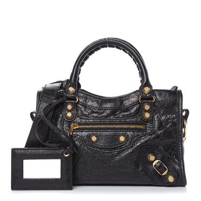 Balenciaga Agneau Giant 12 Gold Hardware Mini City Black 2 of 13