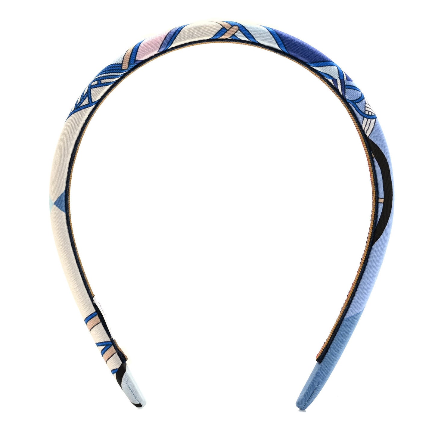 Silk Twill La Folle Parade Elsa Headband Bleu Jean