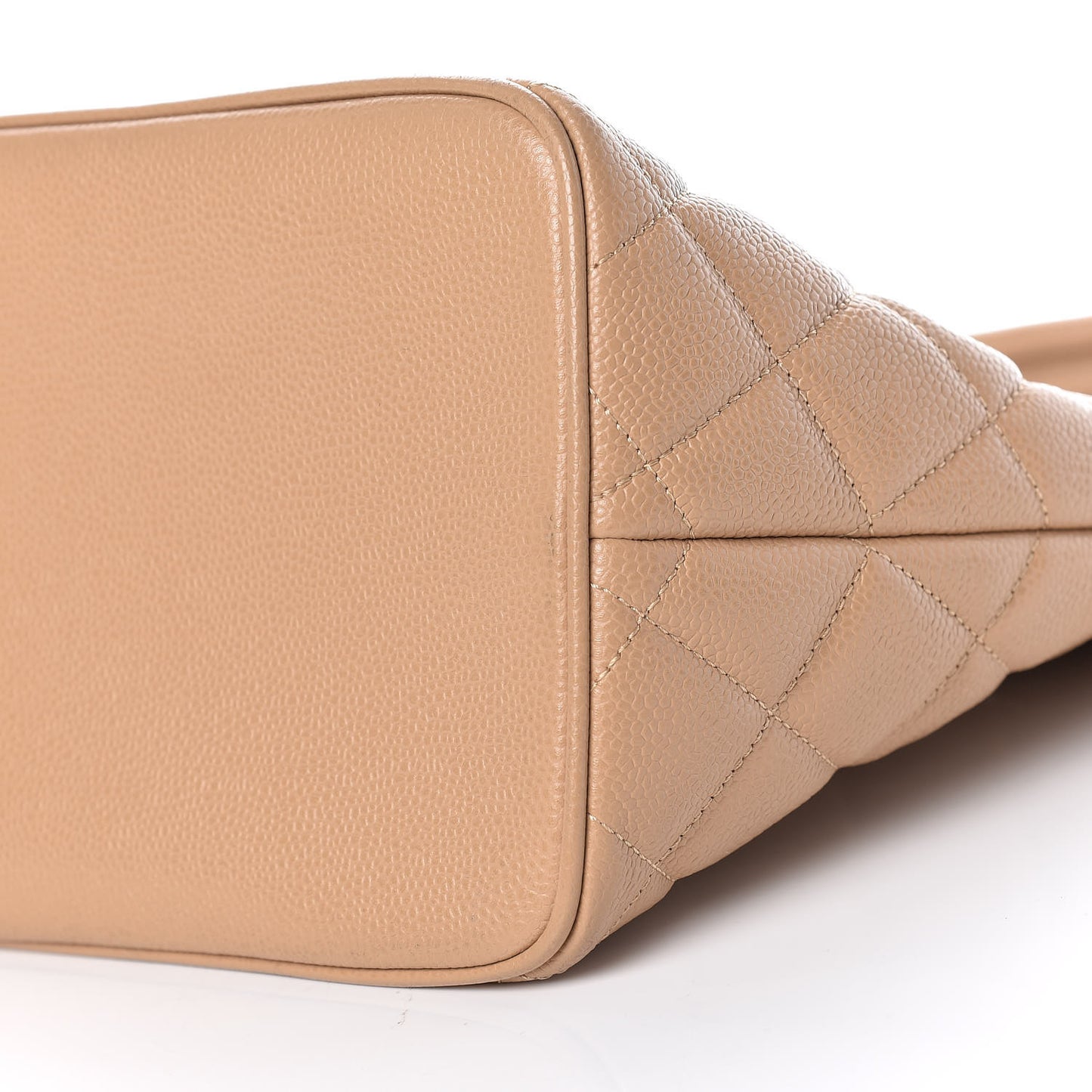 Caviar Quilted Medallion Tote Beige