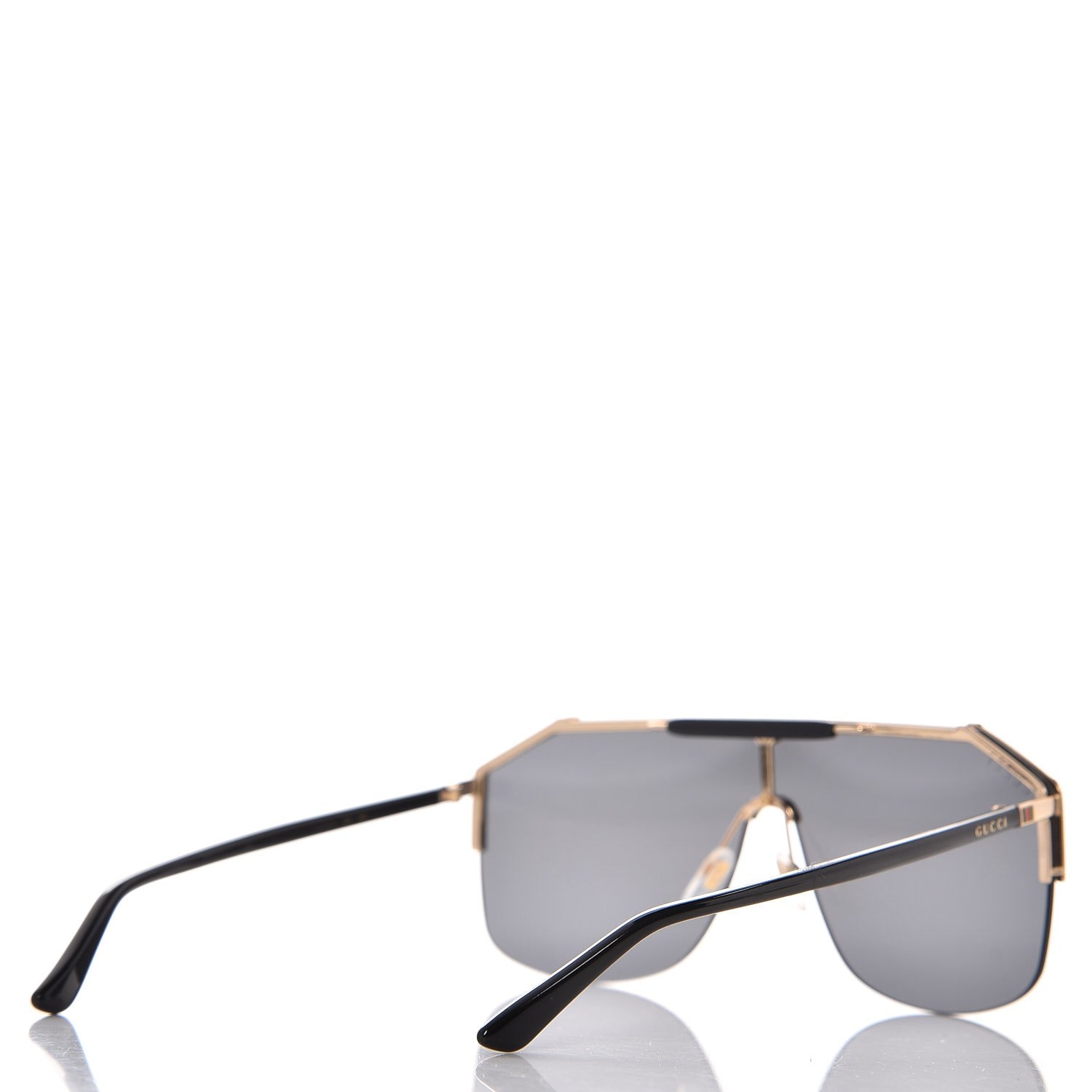 Gucci Metal Rimless Square Sunglasses GG0291S Black Gold 4 of 6