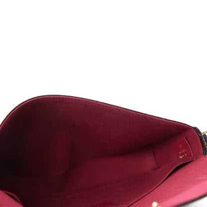 Louis Vuitton Monogram Pochette Felicie Chain Wallet Fuchsia 5 of 13