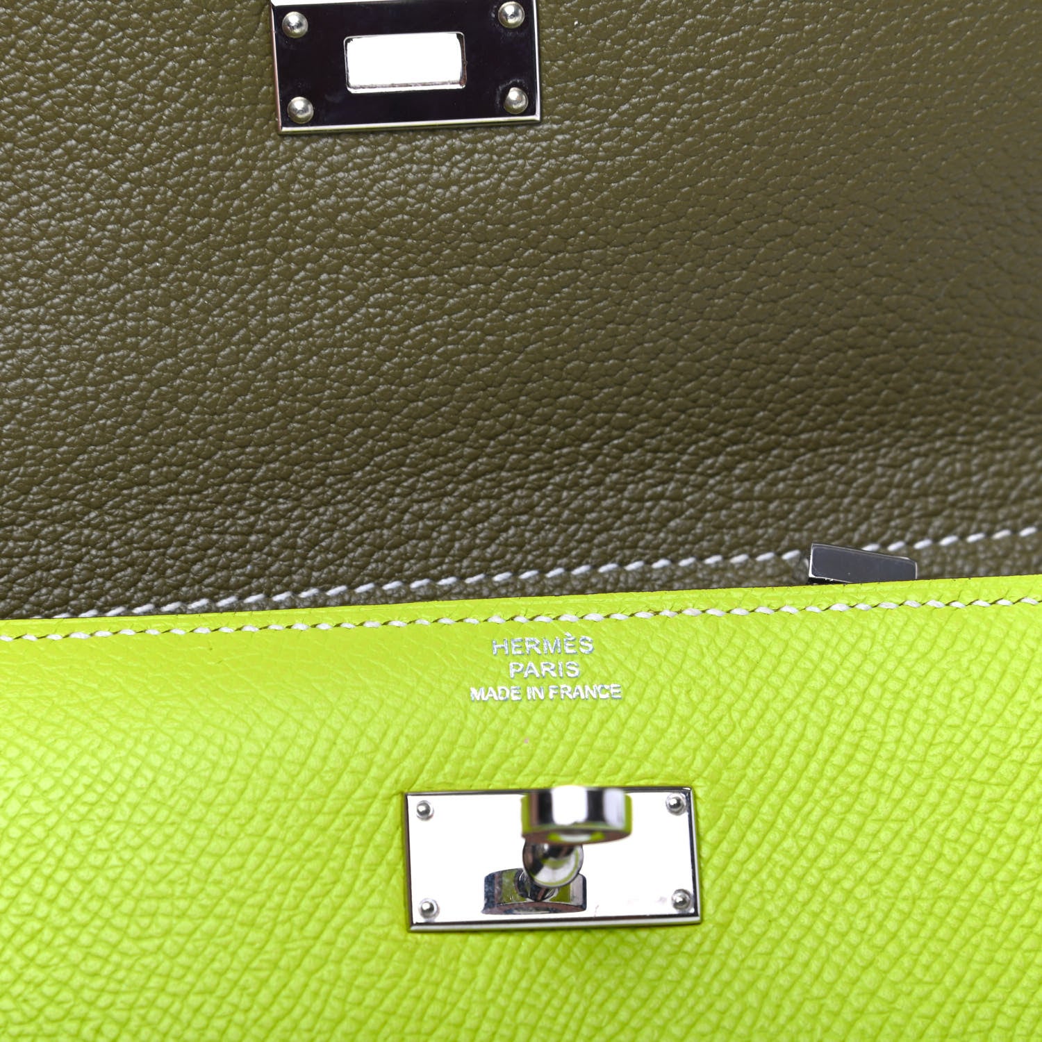 Hermes Epsom Verso Medium Kelly Wallet Kiwi Lichen 6 of 8