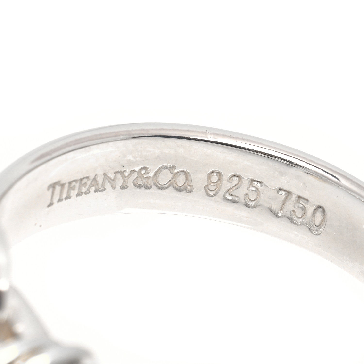Tiffany Sterling Silver 18K Yellow Gold Hook Ring 57 8 4 of 4
