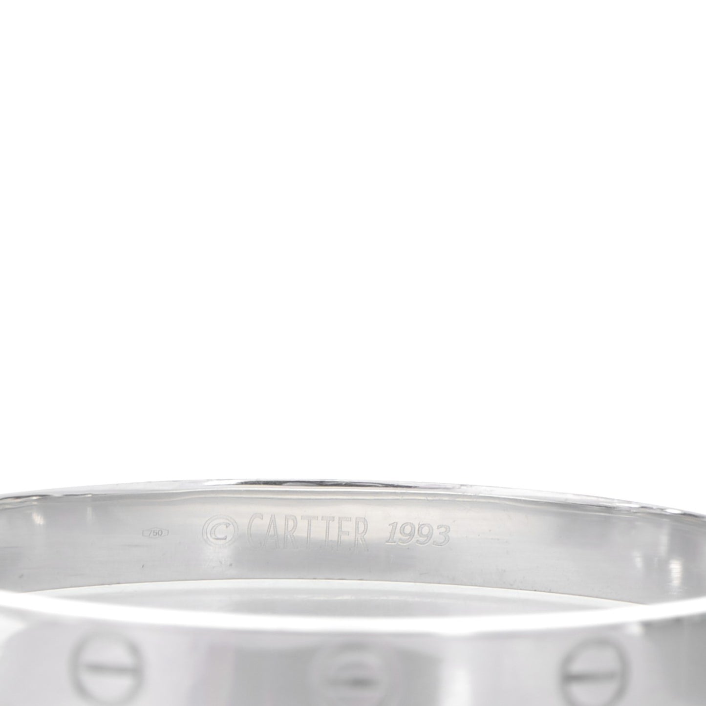 18K White Gold LOVE Bracelet 16