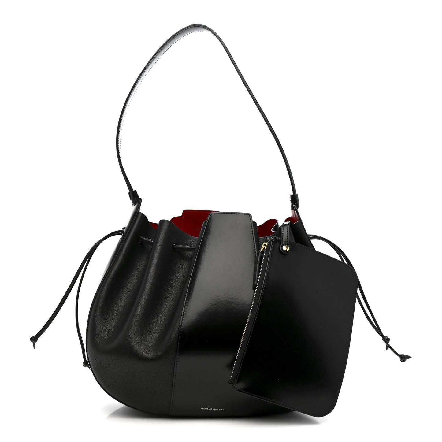 Tumbled Calfskin Lilium Bag Black