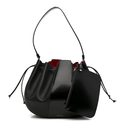 Mansur Gavriel Tumbled Calfskin Lilium Bag Black 1 of 12