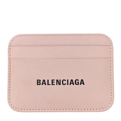 Balenciaga Flat Calfskin Logo Cash Rounded Card Holder Light Rose Black 1 of 10