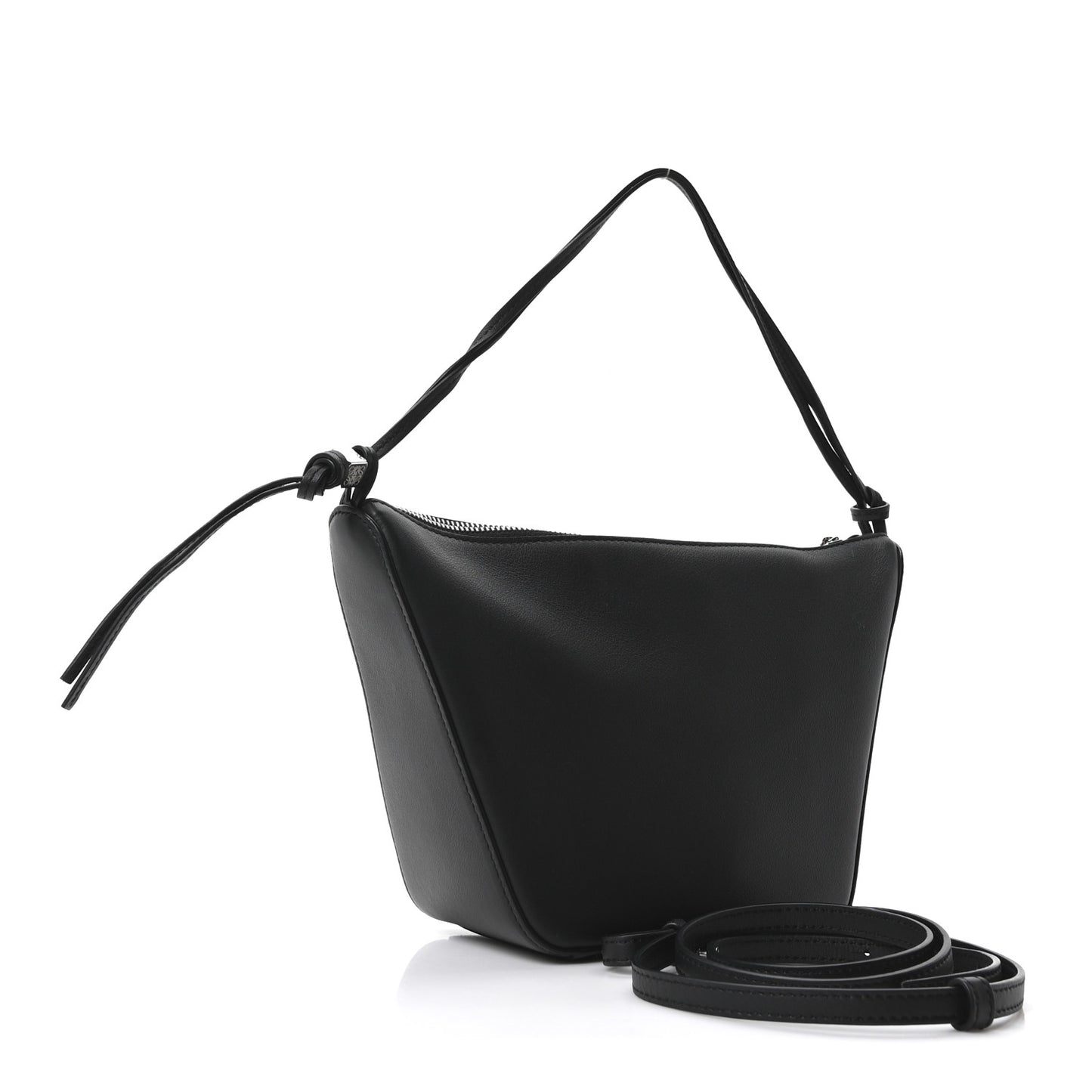 Calfskin Mini Hammock Hobo Black