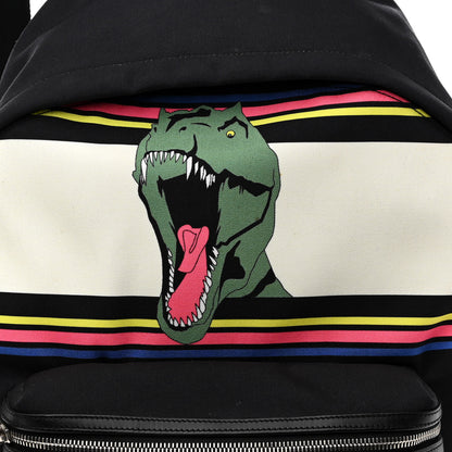 Saint Laurent Nylon Twill Dinosaur Print City Backpack Black Multicolor 7 of 14