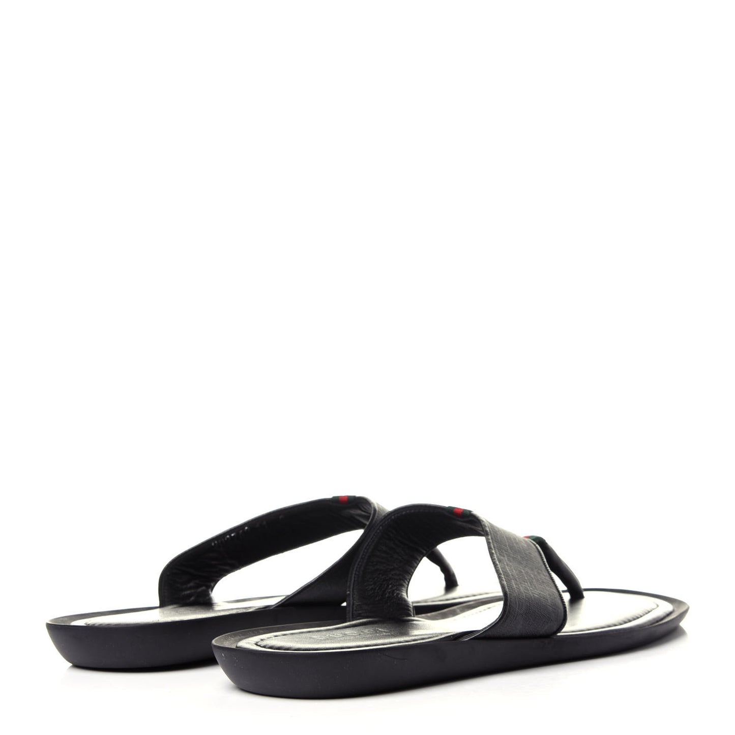 Monogram Web Mens Thong Sandal 11 Black