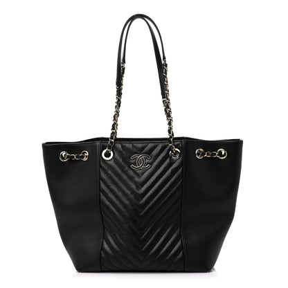 Chanel Calfskin Quilted Large Daily Shopping Bag Black 1 of 10