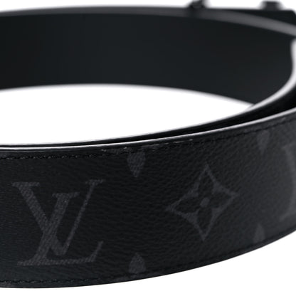 Louis Vuitton Monogram Eclipse Taigarama 40mm LV Initiales Reversible Belt 105 42 Black 7 of 8