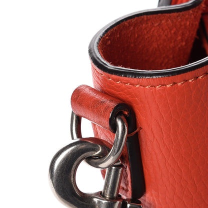 Celine Drummed Calfskin Nano Luggage Vermillion 11 of 11