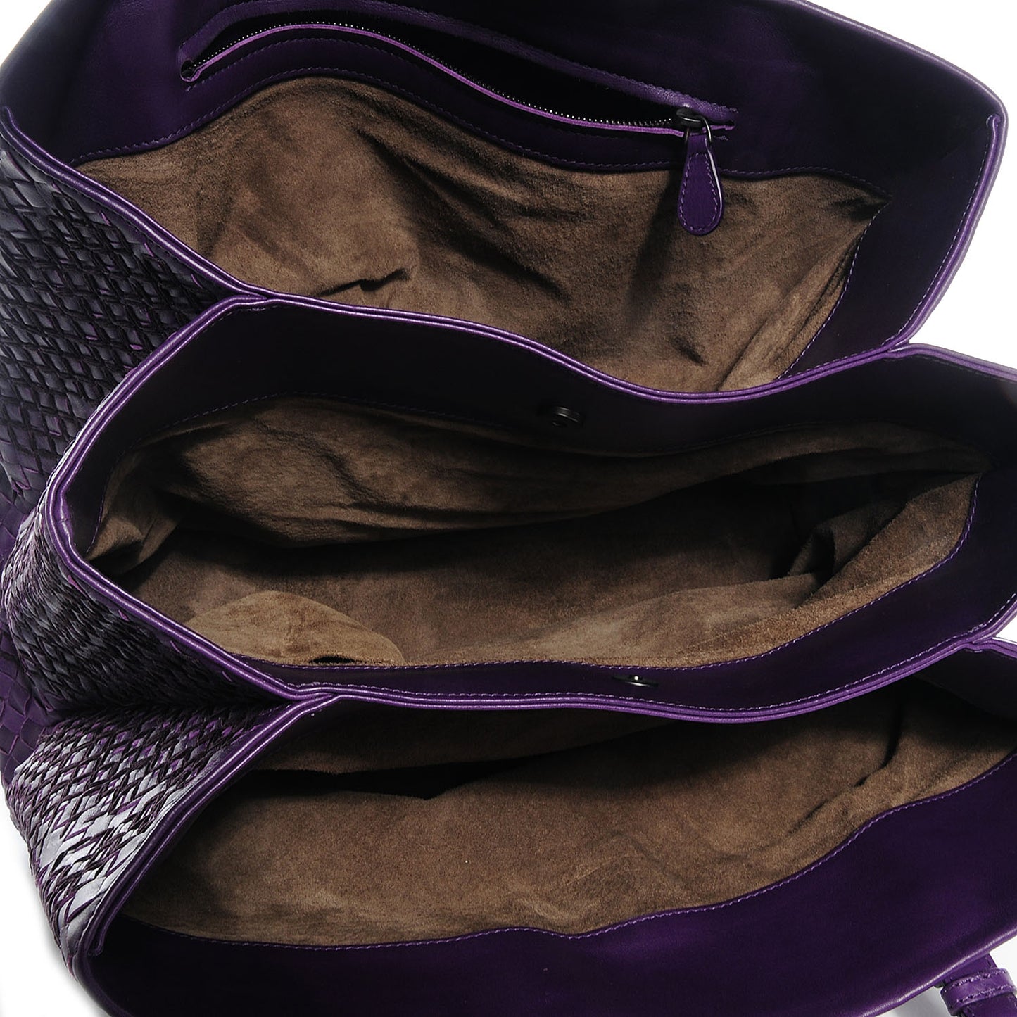 Nappa Intrecciato Graphic Roma Tote Plum