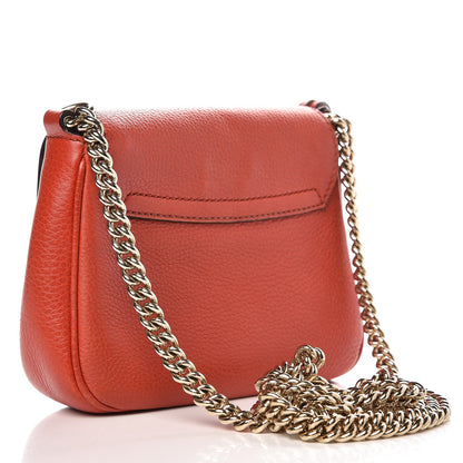 Gucci Pebbled Calfskin Small Soho Flap Crossbody Sun Orange 3 of 12