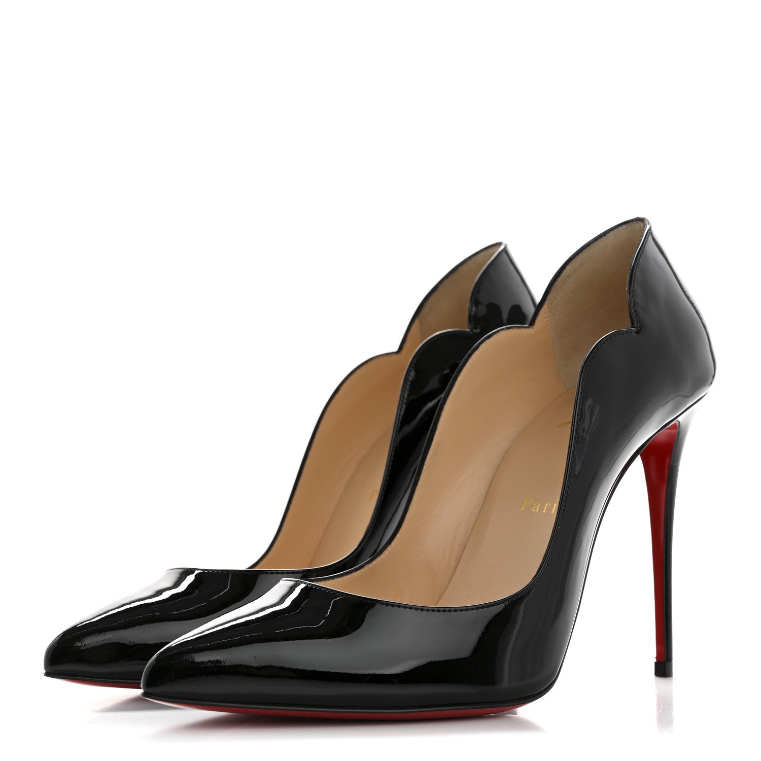 Christian Louboutin Patent Hot Chick 100 Pumps 39.5 Black 4 of 8