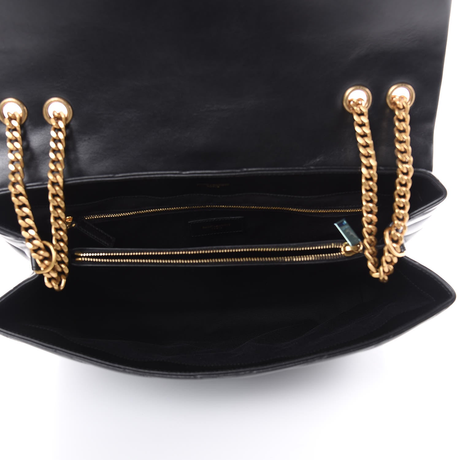 Saint Laurent Calfskin Y Quilted Monogram Large Loulou Chain Satchel Black 5 of 11
