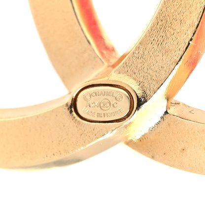 Chanel Baguette Crystal CC Brooch Gold Pink 3 of 3