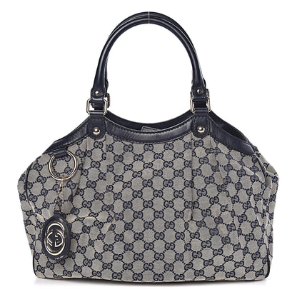 Gucci Monogram Medium Sukey Tote Navy 1 of 12