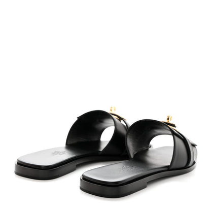 Hermes Calfskin Giulia Sandals 36 Black 4 of 9