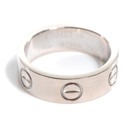 Cartier 18K White Gold 5.5mm LOVE Ring 48 4.5 1 of 4