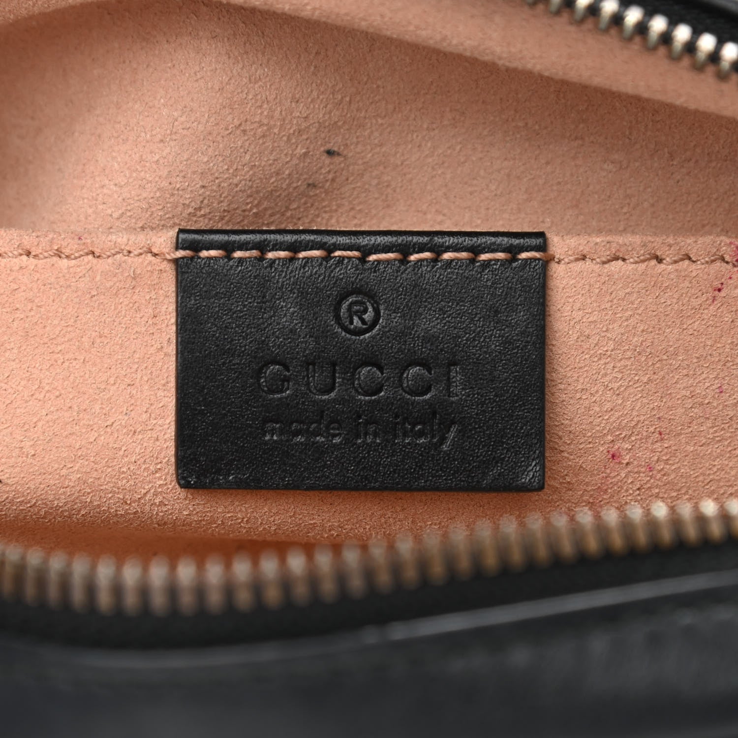Gucci Calfskin Matelasse GG Marmont Belt Bag 85 34 Black 6 of 13