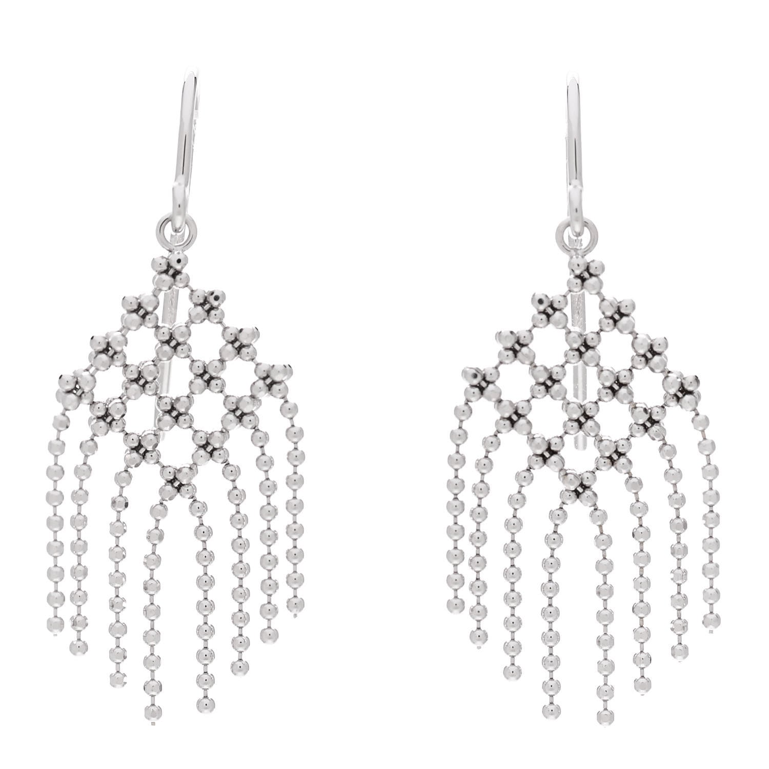 Tiffany 18K White Gold Fringe Earrings 1 of 5