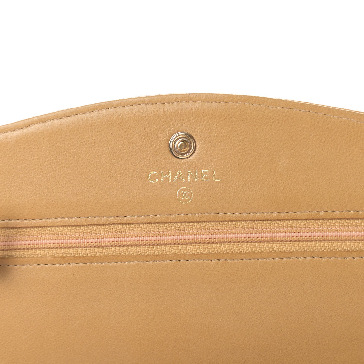 Chanel Caviar Timeless CC Wallet on Chain WOC Beige 6 of 14
